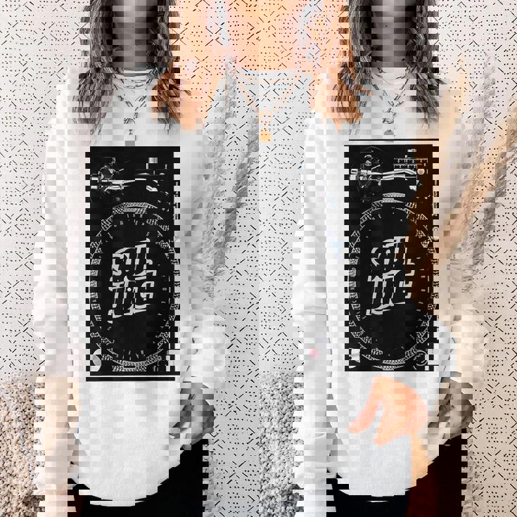 Dj ターンテーブル バトルレコードプレーヤー ディスク ジョッキー ミュージックディスコ スウェットシャツ 彼女への贈り物