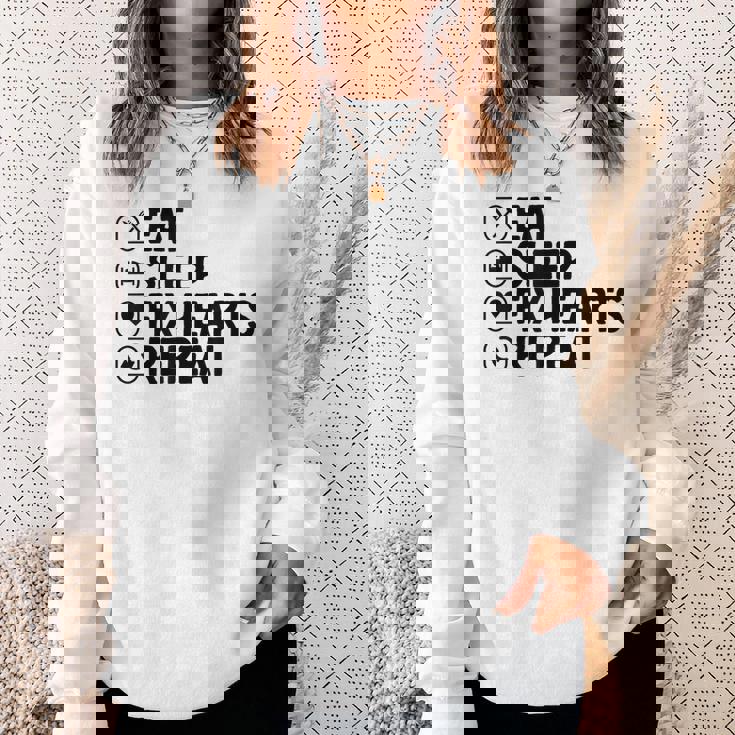 Eatleep Fix Heartsリピート心臓専門医心臓病学 スウェットシャツ 彼女への贈り物