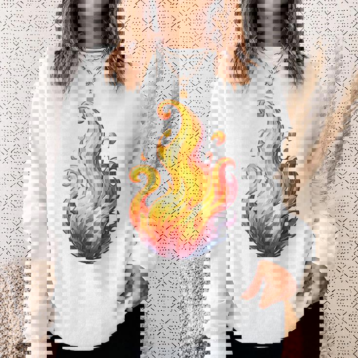 Fire Element Flameのグラフィックアート。あらゆる年齢の方に。 スウェットシャツ 彼女への贈り物