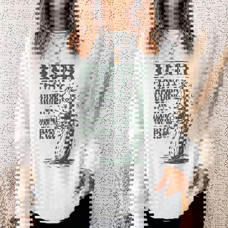 Busier Than A Cucumber In A Women's Prison Sweatshirt Gifts for Her