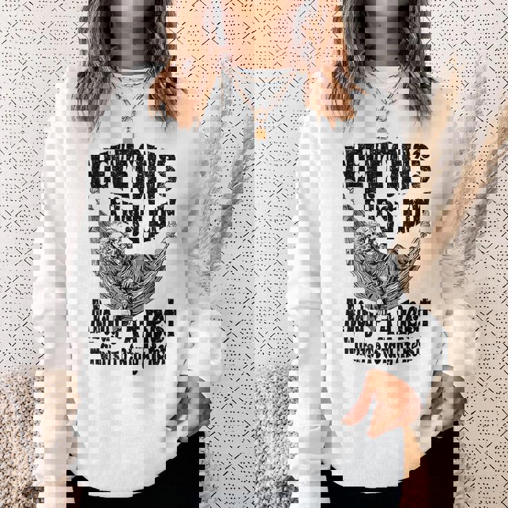 Physics ニュートンの第一法則体 安静時科学 スウェットシャツ 彼女への贈り物