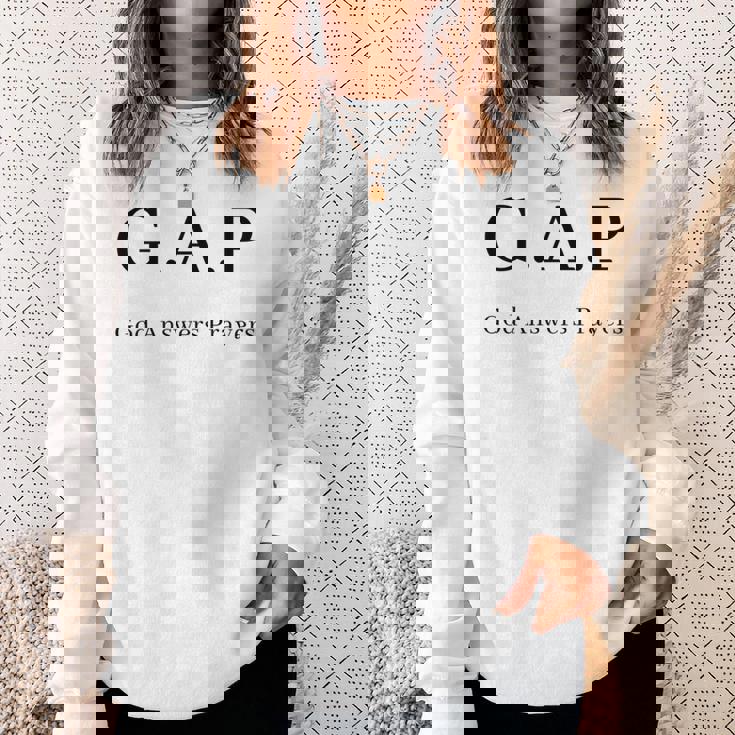 GAP 神は祈りに答えてくださる 長袖tシャツ スウェットシャツ 彼女への贈り物