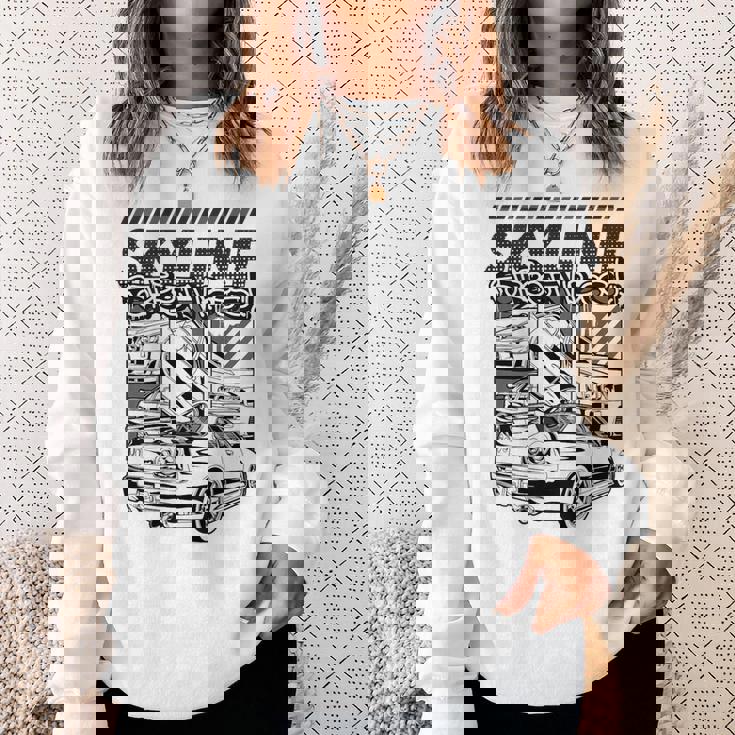 Gt R 34 Jdm ストリートレーシング ドラッグドリフト ヴィンテージ スウェットシャツ 彼女への贈り物