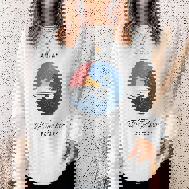 Hang 10 Catch The Waves サーフボード サーフ サーフィン スウェットシャツ 彼女への贈り物