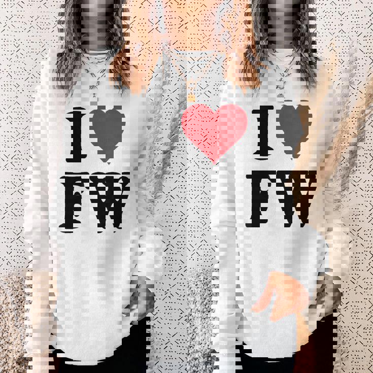 I Heart Fw Initials I Love FW First And Last Name F W スウェットシャツ 彼女への贈り物