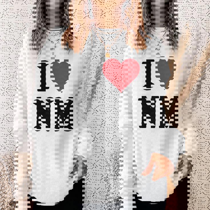 I Heart Nm Initials I Love NM First And Last Name N M スウェットシャツ 彼女への贈り物