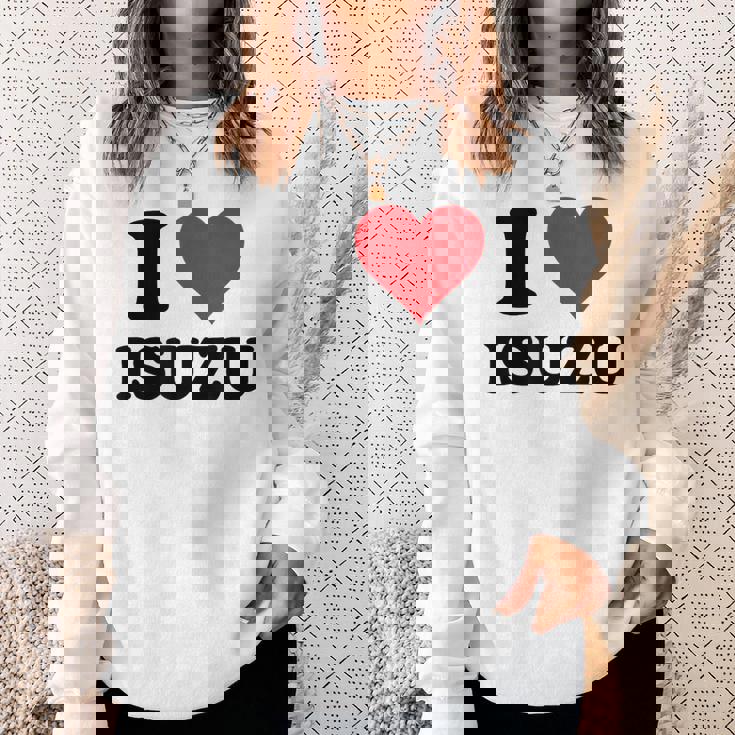 I Heart いすゞ ファーストネーム I Love パーソナライズ スウェットシャツ 彼女への贈り物