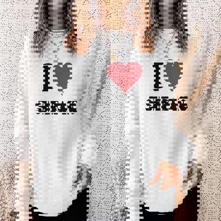 I Heart 白子ジャパンラブ 日本のお土産品 スウェットシャツ 彼女への贈り物