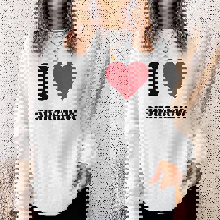 I Heart 白川ジャパンラブ 日本土産 スウェットシャツ 彼女への贈り物