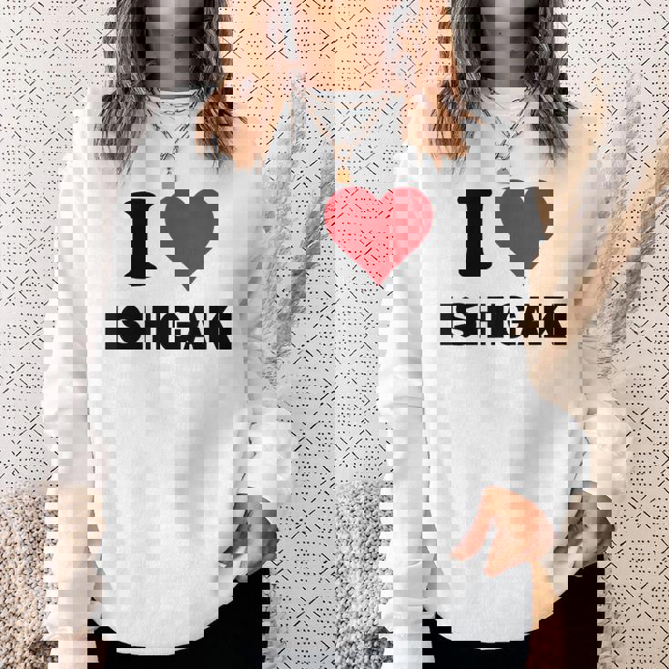 I Heart 石垣 Japan Love 日本土産 スウェットシャツ 彼女への贈り物