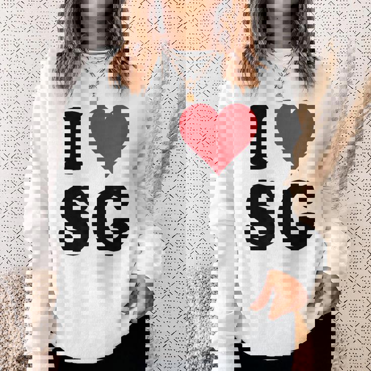 I Heartg イニシャル I LoveG 姓 G スウェットシャツ 彼女への贈り物