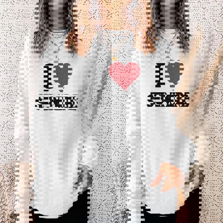 I Heartumire 名 I Love パーソナライズ スウェットシャツ 彼女への贈り物