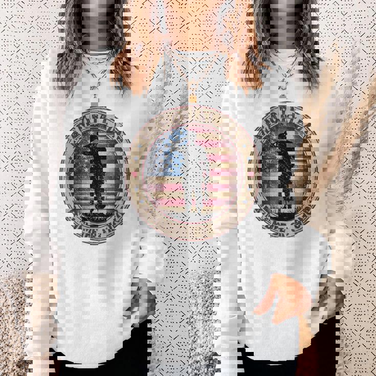 Honor Remember Memorial Day ヴィンテージポピーフラワー 愛国的 長袖tシャツ スウェットシャツ 彼女への贈り物