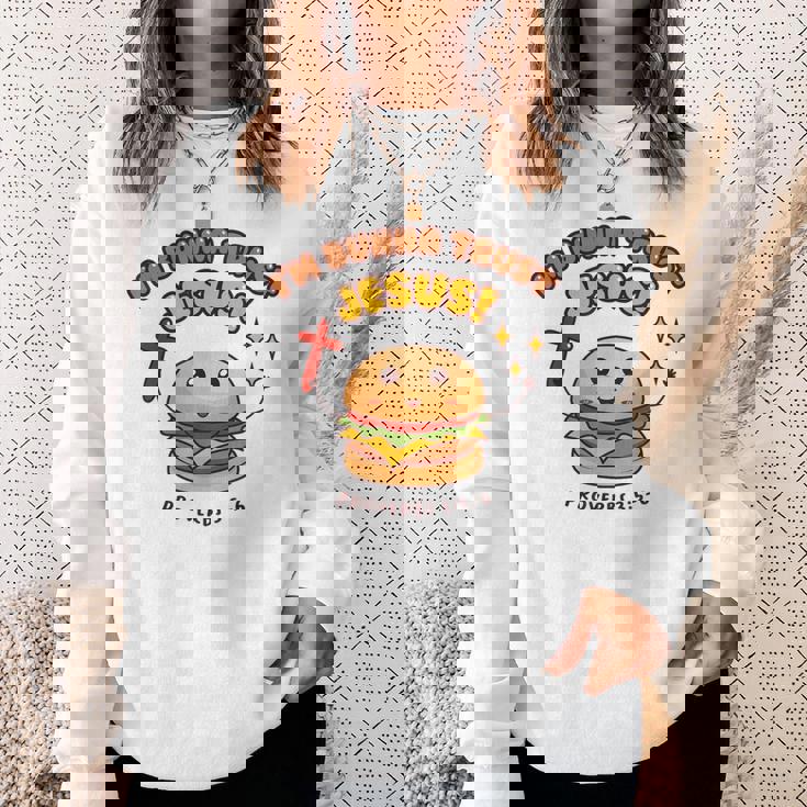 I'm Bunna Trust Jesus 箴言 クリスチャンハンバーガーしゃれ スウェットシャツ 彼女への贈り物