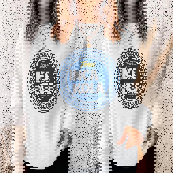 Inca Kola ペルーゴールデンコーラ バブルガム クリームソーダ スウェットシャツ 彼女への贈り物