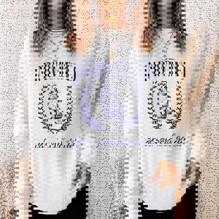 Introverted Antiocial Club 長袖tシャツ スウェットシャツ 彼女への贈り物