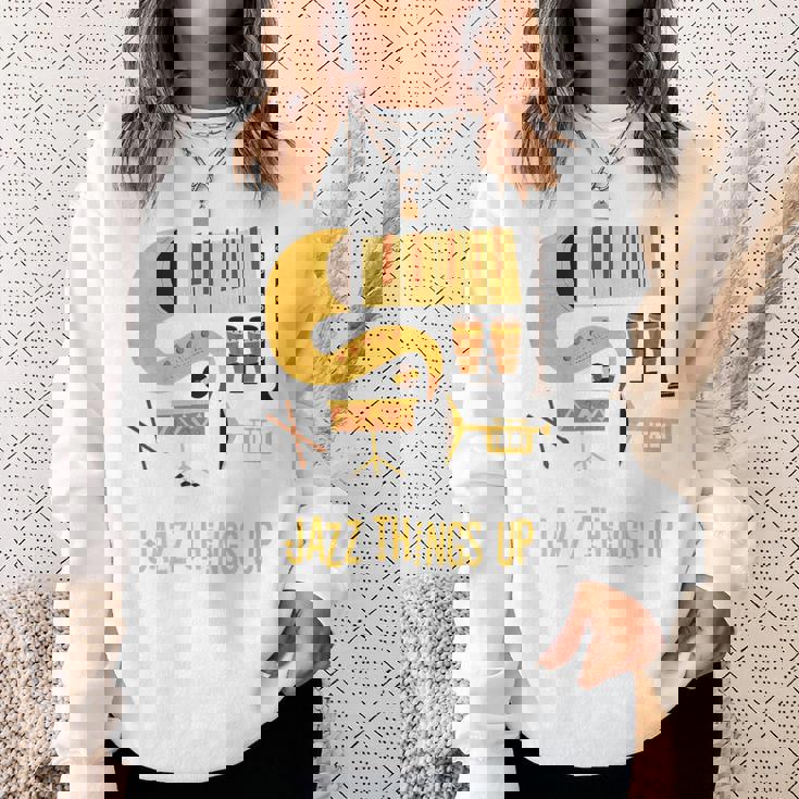 Jazz Things Up ヴィンテージジャズミュージック スウェットシャツ 彼女への贈り物