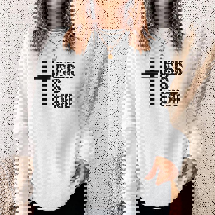 Jesus Is Lord 十字架 信仰 クリスチャン 聖書 神聖 スウェットシャツ 彼女への贈り物