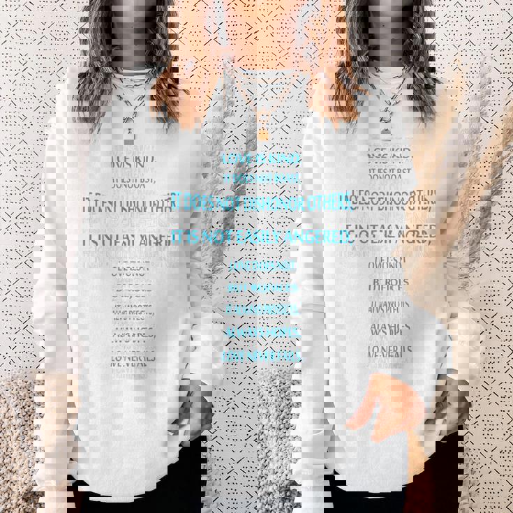 Liebe Ist Geduldig Liebe Ist Gütiges 聖書erskreuz スウェットシャツ 彼女への贈り物