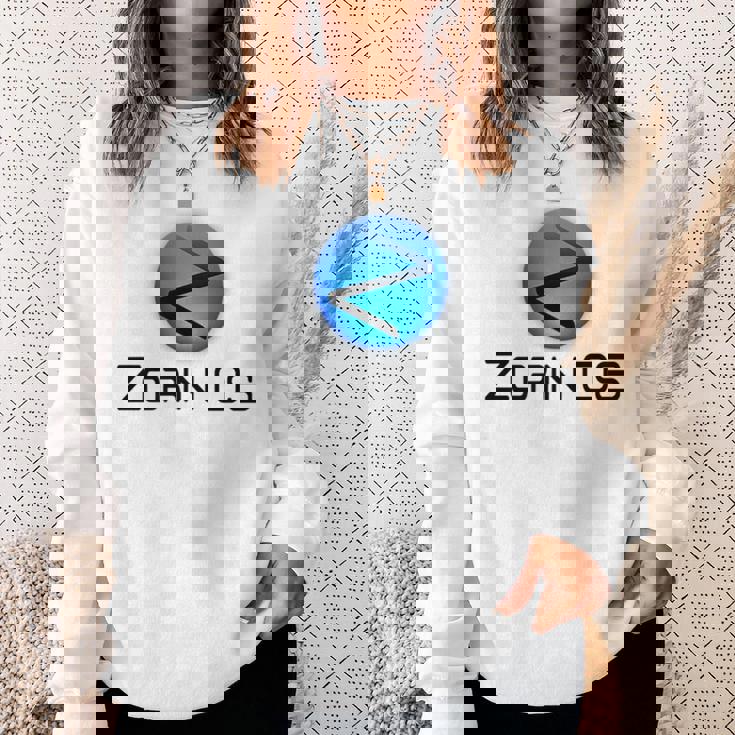 Linux Zorin Os タグラインとロゴ入り オープンソースos スウェットシャツ 彼女への贈り物