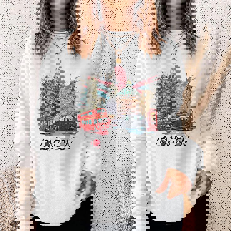 London Uk イギリス ノベルティ グラフィック お土産 ロンドン スウェットシャツ 彼女への贈り物