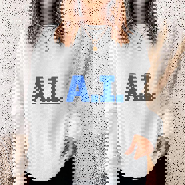 I Love AI 人工知能 長袖tシャツ スウェットシャツ 彼女への贈り物