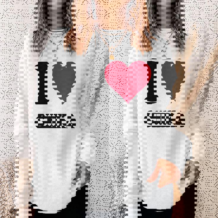 I Love Chika スウェットシャツ 彼女への贈り物