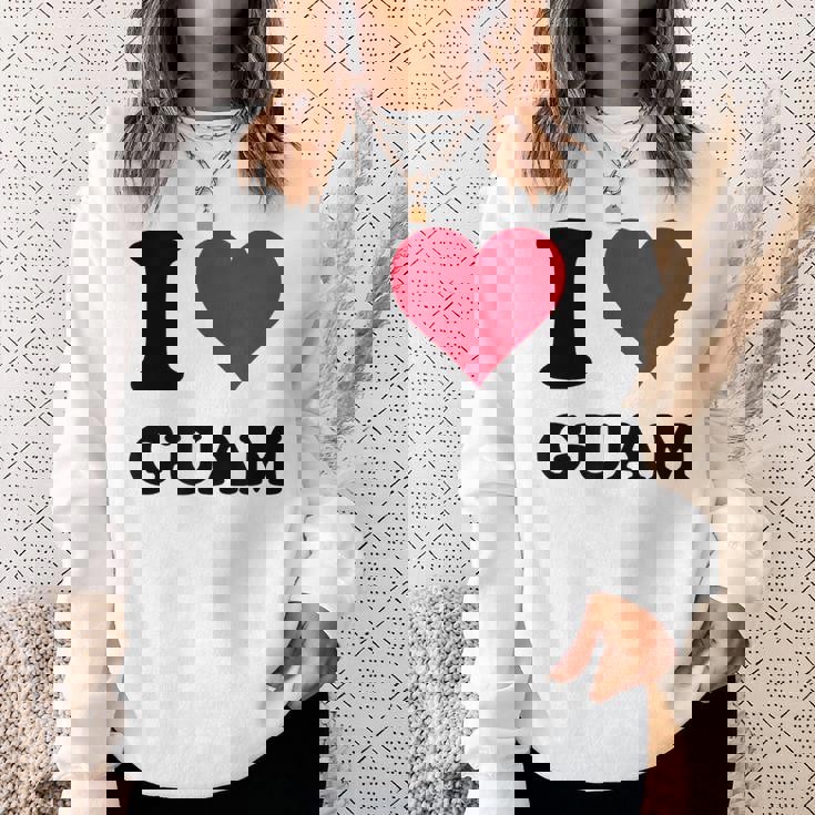 I Love Guam スウェットシャツ 彼女への贈り物