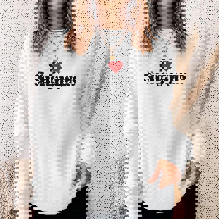 I Love Heart シンガポール スウェットシャツ 彼女への贈り物