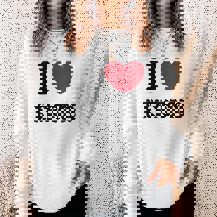 I Love Kyoto 京都が大好きです スウェットシャツ 彼女への贈り物