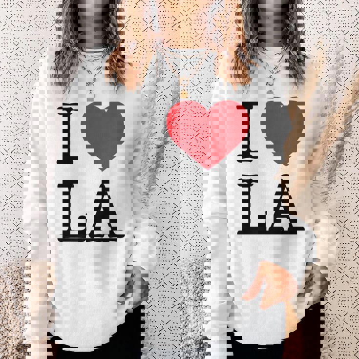 I Love La Top I Heart Los Angeles バケーションギフト スウェットシャツ 彼女への贈り物