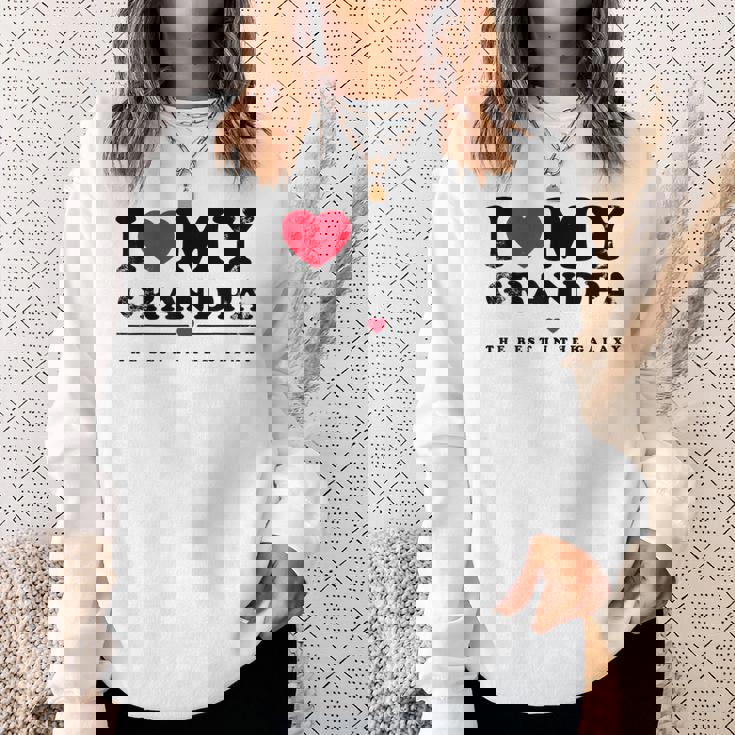 I Love My Grandpa I Heart My Grandpa スウェットシャツ 彼女への贈り物