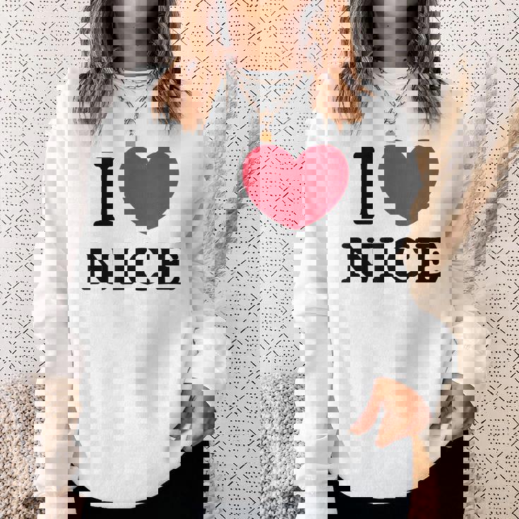 I Love Nice アイ・ラブ・ニース スウェットシャツ 彼女への贈り物