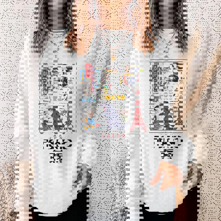 I Love Tokyo Wonderful Tokyo Japan Culture Doodles Graphic スウェットシャツ 彼女への贈り物