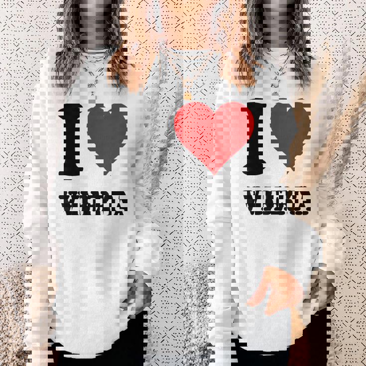 I Love Wiberta スウェットシャツ 彼女への贈り物