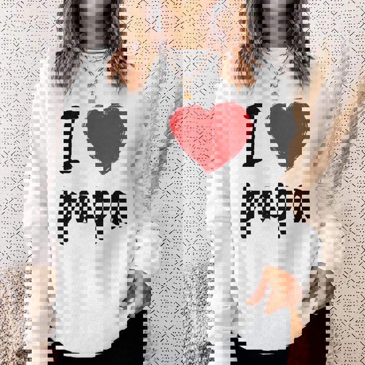 I Love You PapaCool Happy Father's Day Best Daddy スウェットシャツ 彼女への贈り物