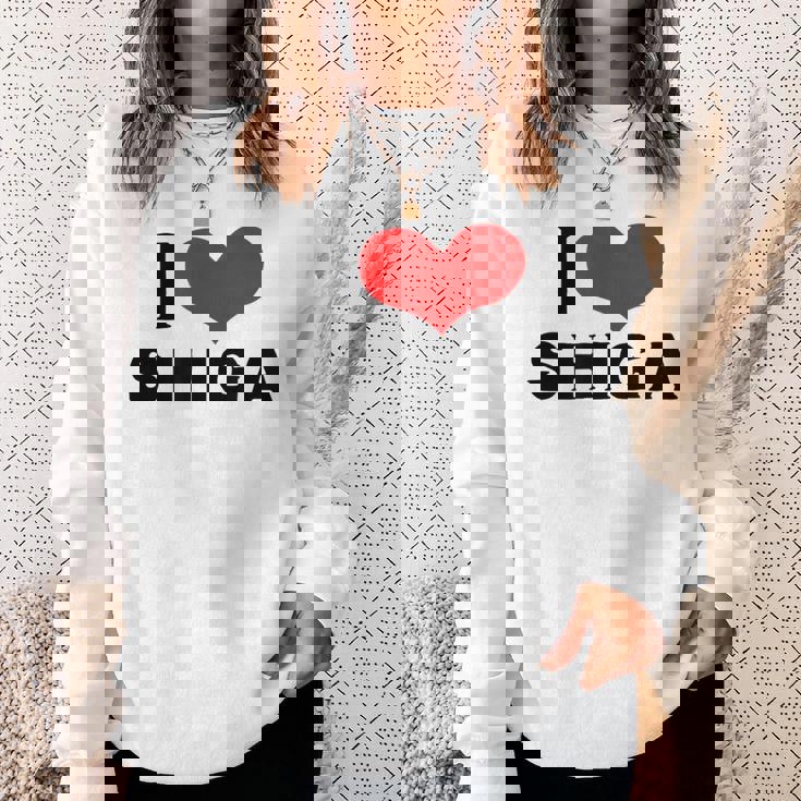 I Lovehiga 愛 ハート 滋賀 滋賀県 日本 お土産 かわいい おしゃれ スウェットシャツ 彼女への贈り物