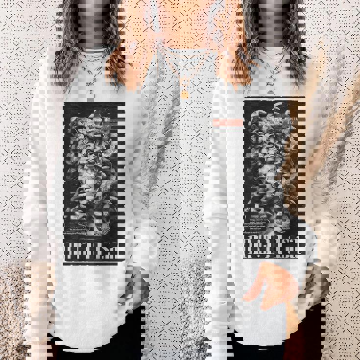 Medusa Backprint 女神の蛇 ギリシャ神話 バックプリント メデューサ スウェットシャツ 彼女への贈り物