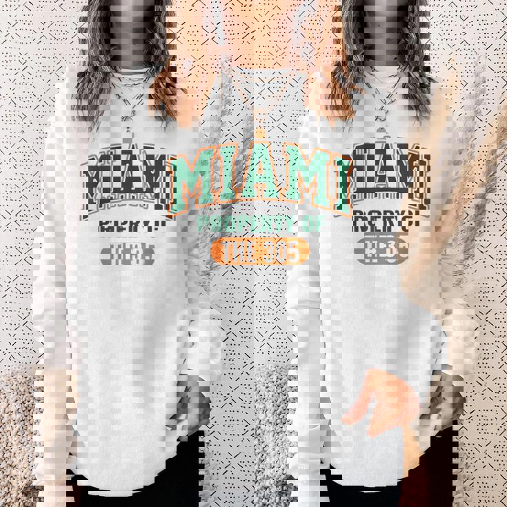 Miami Property 305 ストリートウェア マイアミシティカルチャースタイル スウェットシャツ 彼女への贈り物