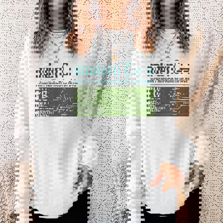 Modern C リッチなナチュラルビットとバイトプログラミング スウェットシャツ 彼女への贈り物