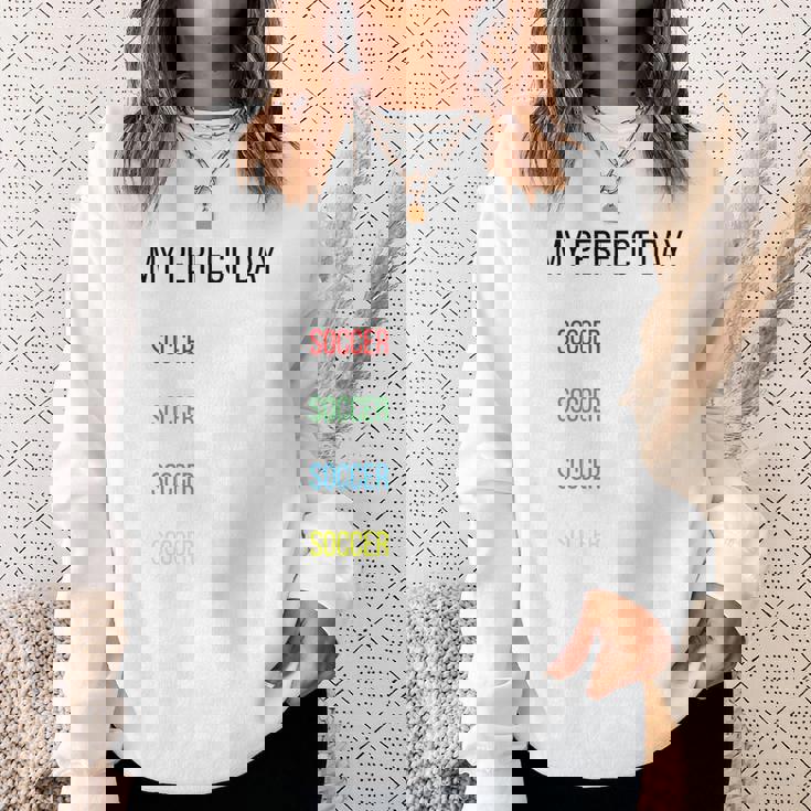 My Perfect Day、サッカー 長袖tシャツ スウェットシャツ 彼女への贈り物