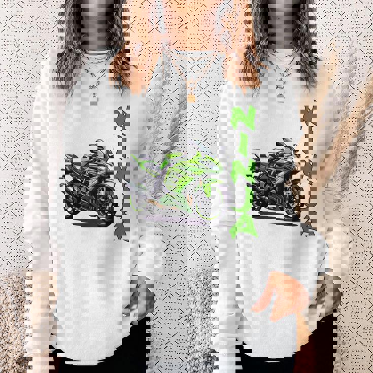 Ninjaオートバイスポーツバイク 長袖tシャツ スウェットシャツ 彼女への贈り物
