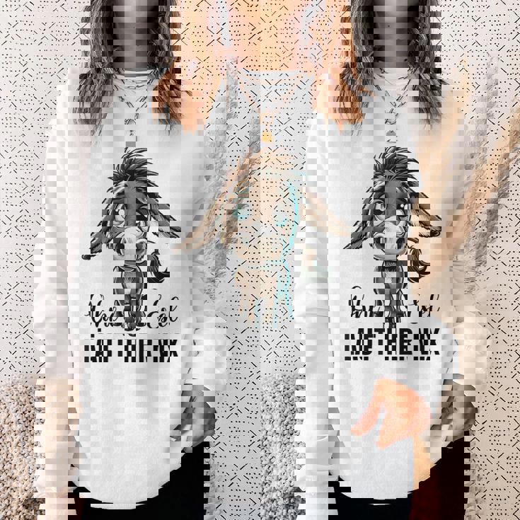 Ohne Esel Läuft Hier Nix ロバ 牧場 農業 ロバ スウェットシャツ 彼女への贈り物