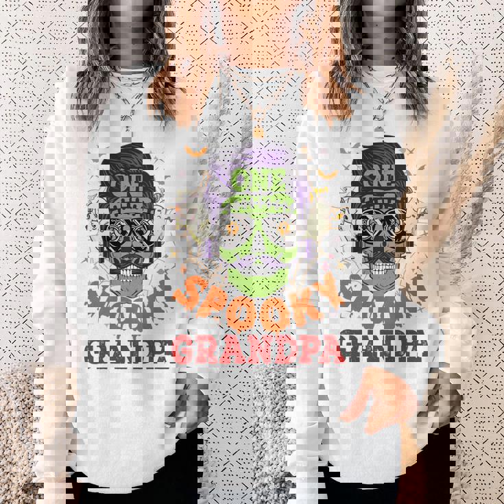 Onepooky Grandpa ハロウィン ホラーマン サングラス ファミリー 長袖tシャツ スウェットシャツ 彼女への贈り物