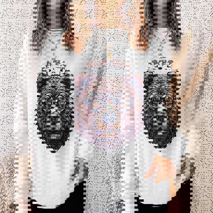 メンズ Papa Bear Face サングラス Papa Bear Lover 父の日 スウェットシャツ 彼女への贈り物