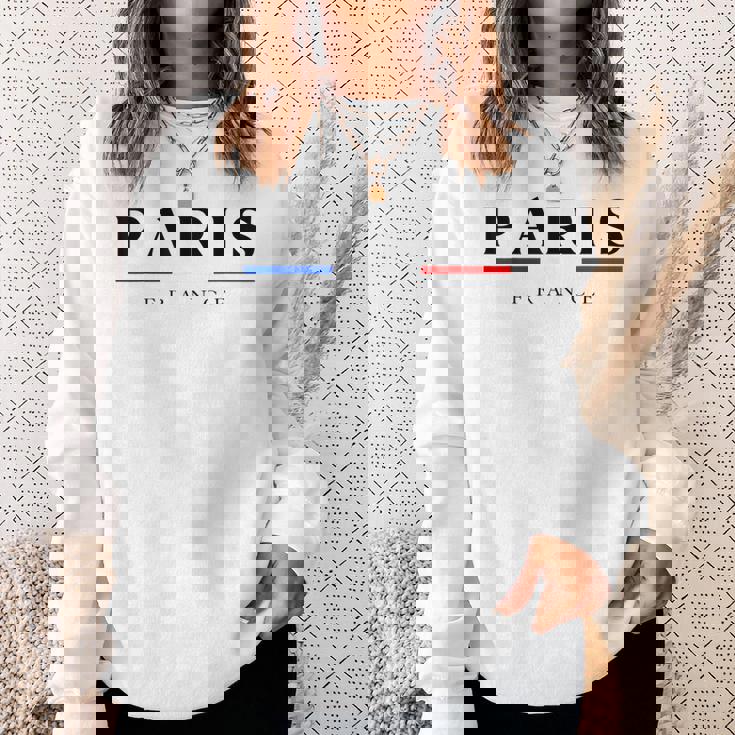 Paris With France Flag Novelty Graphic & Cool s スウェットシャツ 彼女への贈り物