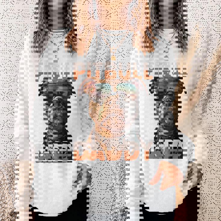 Pitbull Daddyピットブル・パパ・ヴァタータグ アメリカン・ピット・ブル・テリア・パパ 長袖tシャツ スウェットシャツ 彼女への贈り物