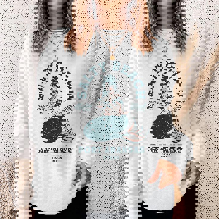 Salty Beach Port Aransas テキサス マーメイドシャツ ダイブバー オイスター スウェットシャツ 彼女への贈り物