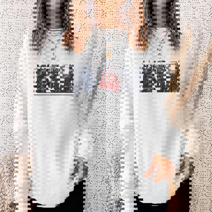 Skibidi トイレスピーカーマン カメラマン トイレ テレビマン スウェットシャツ 彼女への贈り物