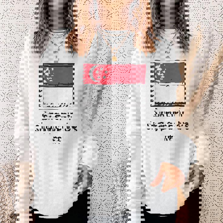 Someone Iningapore Loves Me シンガポール国旗 スウェットシャツ 彼女への贈り物